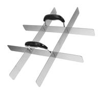 USHOBE Guide de Découpe Rectangulaire en Acier Inoxydable 9 Grilles pour Parts Égales de Gâteau, pour Usage Domestique et Professionnel