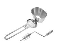 USHOBE Hachoir à Légumes Manuel en Acier Inoxydable Argenté, Coupe Précise et Structure Compacte, pour Pique-niques en Plein Vent et Cuisine Quotidienne