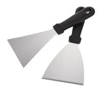 USHOBE Lot de 2 Pelles à Steak en Acier Inoxydable avec Manches en Plastique Antidérapants, Ustensiles Multifonctions Cuisine et Plaque de Cuisson