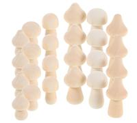 USHOBE Lot de 42 Mini Champignons en Bois Non Finition, Légers et Polyvalents pour Décoration Créative de Bureau et Étagères Pendant les Fêtes