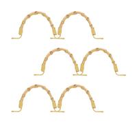 USHOBE Lot de 6 Poignées de Théière Forme U en Rotin et Fer pour Accessoires de Remplacement, Confort Ergonomique et Résistance Haute Température, Usage Quotidien et Cérémonie de Thé