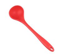 USHOBE Louche en Silicone Cuillère en Silicone Rouge, Outil Cuisine Alimentaire, pour Soupe, Surface de Casserole Protégée, Rangement Facile, Usage Quotidien et Restauration