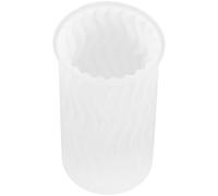 USHOBE Moule à Bougies Cylindrique en Silicone Blanc, Flexible et Lisse, pour Fabrication de Bougies Artisanales DIY la Maison