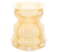 USHOBE Moule Rond pour Pot de Fleurs en Plastique Blanc Léger Facile à Démouler Style Européen pour Fabrication DIY de Pots Décoratifs