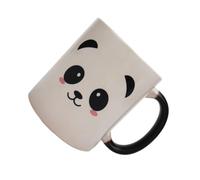 USHOBE Mug à Couleur Changeante Panda Halloween en Céramique 301-400ml | Effet Thermique, Poignée Ergonomique, Bords Polis, Usage Maison Café, Noir, Style Cartoon Créatif