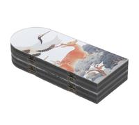 USHOBE Paravent Pliant 4 Panneaux en Acrylique Effet Miroir et Finition Lisse, Décor Traditionnel Chinois Élégant pour Parties et Maison