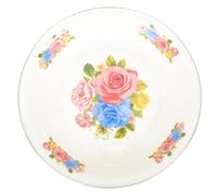 USHOBE Plateau de Service en Émail Bleu Vintage, Assiette de Rangement Lisse et Plate, Plateau à Thé Épais et Nouvel An pour Banquet