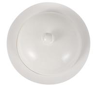 USHOBE Plateau en Céramique Blanc avec Couvercle pour Présenter Desserts et Fruits, Assiette de Service pour Mariages et Réceptions