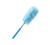 USHOBE Plumeau Extensible En Bleu Et Blanc, Balai À Poussière Domestique, Manche Télescopique, Tête Flexible, Nettoyage Sans Rayures Pour Livres Et Maison