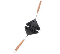 USHOBE Poêle à Sandwich Double Face Antiadhésive Aluminium Fonte avec Revêtement Non Stick Poêle de Friture Polyvalente pour Mie Œufs et Fromage Ustensile de Cuisine et Facile à Nettoyer