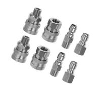 USHOBE Raccords Rapides Filetage Mâle et Femelle Nettoyeur Haute Pression pour 8pcs en Acier Inoxydable 1/4 et 3/8 Compatible