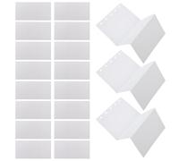 USHOBE Recharge de Papier Ligné pour Bloc-notes Rechargeable, 20 Feuilles en Papier Blanc, Construction Trois Volets 5 Trous, pour L'école Bureau
