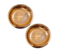 USHOBE Repose-cuillère en Bois Rond Stable Cuisine Rustique, Support Polyvalent pour Cuillères et Ustensiles, Lot de 2 Pièces Cuisine à Domicile