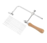USHOBE Scie à Bijoux Réglable Accessoire Facile à Utiliser avec Cadre en Acier et Manche en Bois et Kit Complet Plusieurs styles Création de Bijoux pour Fabrication Plusieurs styles