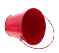 USHOBE Seau à Glaçons en Fer Rouge, Bord Lisse et Rond pour Fête