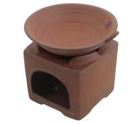USHOBE Support de Lampe à Thé en Argile Style Japonerie Base Chauffe-théière pour Maison et Salon de Thé, Contrôle Précis Température et Design Zen Minimaliste