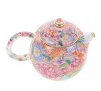 USHOBE Théière en Céramique Ronde 250ml Portable Motif Floral, Facile à Nettoyer, pour Restaurant et Hôtel, Design Créatif et Élégant