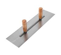 USHOBE Truelle à Ciment Double Poignée en Bois et Fer pour Réparation Murale et Plâtrage, Application de Mastic avec Double Lame pour Outils de Maçonnerie