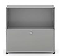 USM Haller Buffet 1 ouvert / 1 rabat gris moyen - USM SIDEBOA 1OFF 1KLAP FD SCH