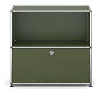 USM Haller Buffet 1 ouvert / 1 rabat vert olive - USM SIDEBOA 1OFF 1KLAP FD SCH