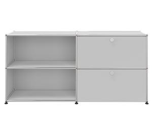 USM Haller Buffet 2 Ouverts / 2 volets à droite Noir graphite - USM SIDEBOA OF KLAP RE FD SCH