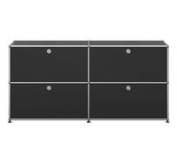 USM Haller Buffet 4 dossiers Noir graphite - FAST DELIVERY - USM SIDEBOARD 4 KLAPP FD SCH