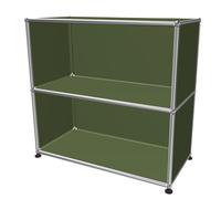 USM Haller Buffet étagère ouvert Vert olive - USM DE_QS_S 36
