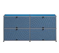 USM Haller Buffet M68 avec panneaux souples - Bleu gentiane - USM QS M68 27_95