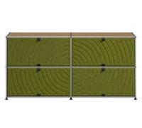 USM Haller Buffet M68 avec panneaux souples - Livraison rapide - Beige-Vert - USM QS M68 31_94