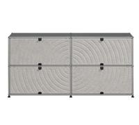 USM Haller Buffet M68 avec panneaux souples - Livraison rapide - Gris moyen - USM QS M68 32_93