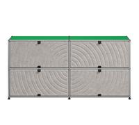 USM Haller Buffet M68 avec panneaux souples - Livraison rapide - Vert-gris - USM QS M68 29_93