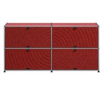 USM Haller Buffet M68 avec panneaux souples,, rouge rubis - USM QS M68 23_96