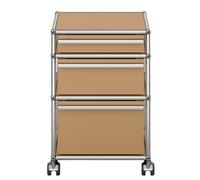 USM Haller Caisson à roulettes M63 avec 3 tiroirs Beige - QS_M63 BEIGE