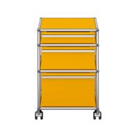 USM Haller Caisson à roulettes M63 avec 3 tiroirs Gold jaune - QS_M63 1004