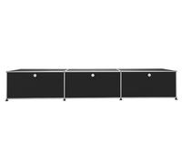 USM Haller Lowboard 3 Volets Noir graphite - USM LOWBOARD 3 KLAPPEN FD
