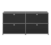 USM Haller Sideboard E2 buffet avec 4 portes pliantes - QUICK SHIP graphitschwarz - USM DE_QS_E2 30