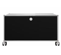 USM Haller TV-/Hi-Fi-Möbel graphitschwarz - USM LOWBOARD 1KL ROLLEN 30 FD