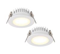 USMJQVZ Lot de 2 Spots LED encastrables antirouille pour Douche, étanche IP65, pour Salle de Bain, Chambre à Coucher, Couloir, 7,6 cm