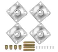 USOHJZ 8 Jeux De Plaques Connexion for Pieds Meuble 48x48x2mm | Réparation de canapé et de chaise endommagés, support de montage en fer robuste, fixation des pieds de Table