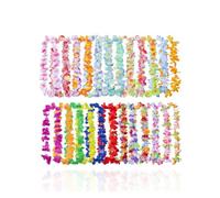 USOHJZ Collier Artificiel de Fleurs hawaïennes, 50 pièces, Couronne hawaïenne fête, Guirlande, décor Ferme Florale, Tissu hawaïen