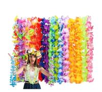 USOHJZ Collier de Fleurs artificielles hawaïennes, Couronne for fête à thème hawaïen, Fournitures d'anniversaire et Mariage, décoration en Guirlande(24PCS)