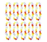 USOHJZ Couronne hawaïenne colorée de 100cm, 20 pièces, Guirlande Fleurs artificielles, Collier Tropical hawaïen, décor fête sur la Plage d'été, Robe Spectacle
