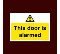 USSP&S Cette Porte est avec Alarme Autocollant/Autocollant Sign (S54) - CCTV, sécurité, Avertissement, avec Alarme, Surveillance, Camera, Chiens, des locaux