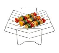 Ustensile de cuisine en acier inoxydable en forme de V | Grille à rôtir pour dinde pour cuisine, barbecue, pique-nique, camping, viande, légumes, dinde