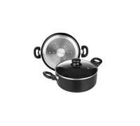 IBILI - Casserole avec couvercle en verre, Aluminium, 20 cm, Antiadhésif, Compatible avec l’induction