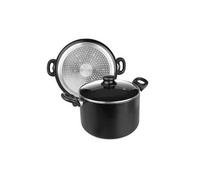 IBILI Marmite Inducta 20 cm – Aluminium antiadhésif, couvercle en verre, compatible induction