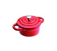 IBILI - Mini cocotte ronde rouge, 10 x 4,5 cm, Fonte, Compatible avec l’induction