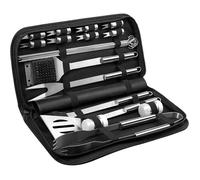 Ustensiles Plancha 24pcs Ustensiles Barbecue en Acier Inoxydable Kit d'Accessoires Plancha BBQ Teppanyaki Barbecue Spatule