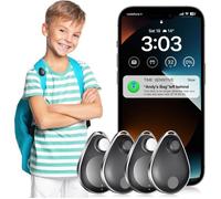Utag 4pc traceurs GPS pour enfants avec étiquette de sécurité,fonctionne avec Apple Find My(iOS uniquement)mode perdu,dispositif