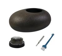 UTALIND Ikebana Kit vase japonais en forme de galet Noir